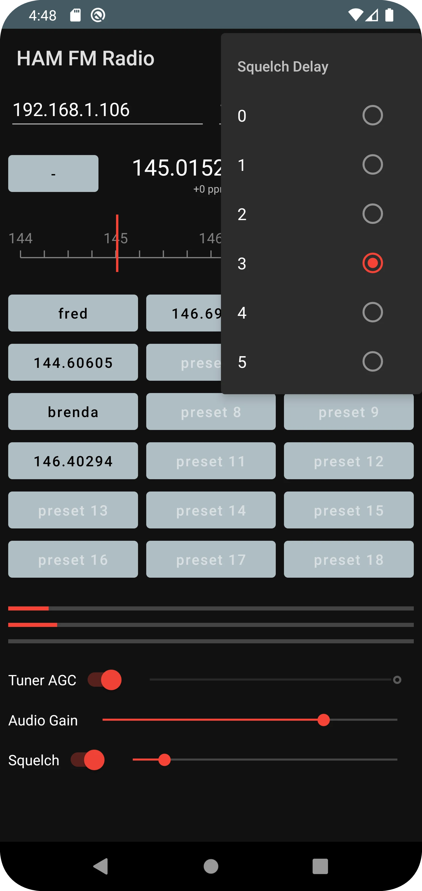 HAM FM Radio (RTL-SDR) screenshot